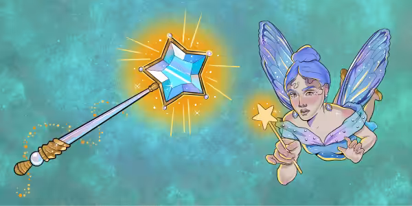 Elfe mit Zauberstab. Will wollen es alle gerne leicht haben.